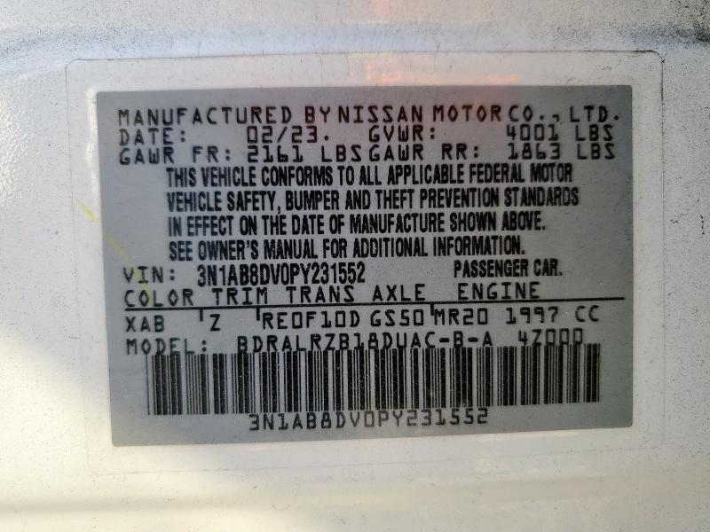 2023 NISSAN SENTRA SR - 3N1AB8DV0PY231552