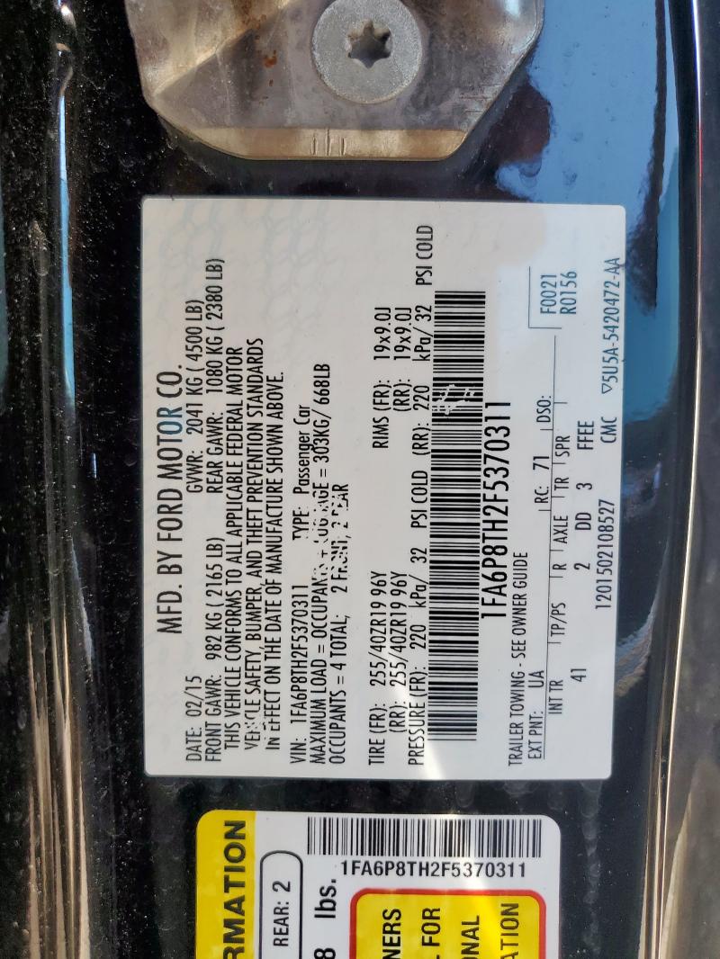 2015 FORD MUSTANG 1FA6P8TH2F5370311