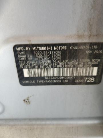 2017 MITSUBISHI MIRAGE SE ML32A4HJ9HH015977
