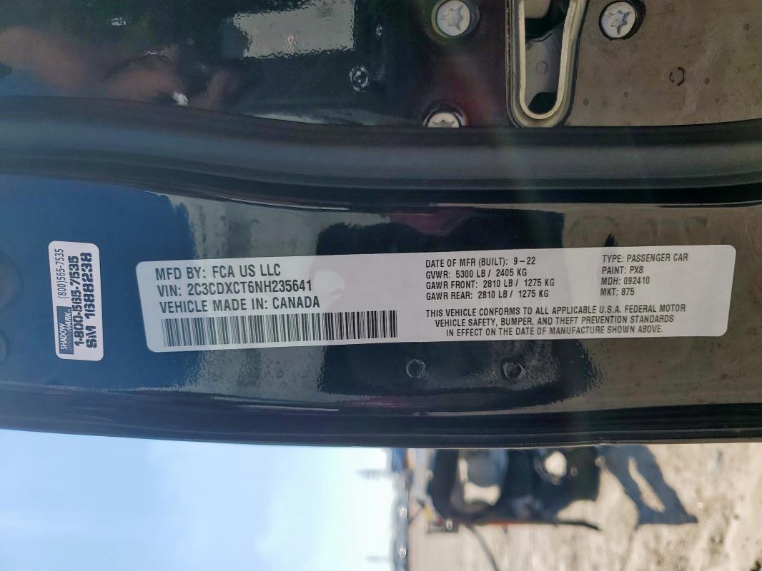 2022 DODGE CHARGER R/ - 2C3CDXCT6NH235641