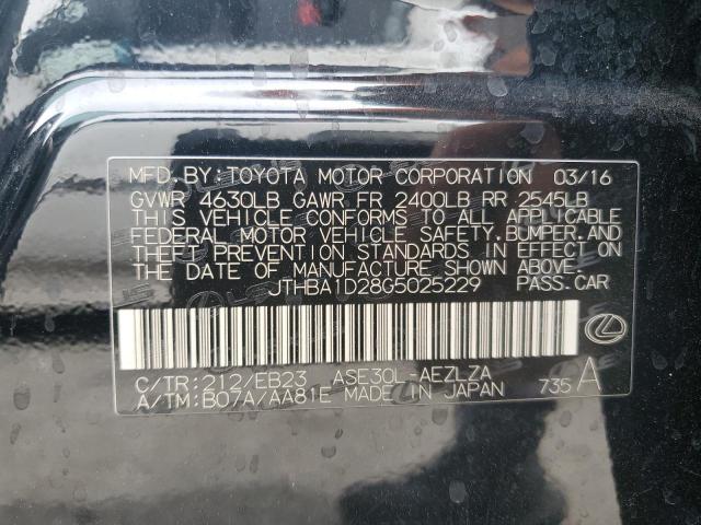 2016 LEXUS IS 200T JTHBA1D28G5025229