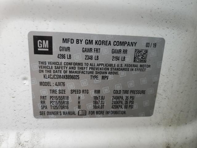 2019 BUICK ENCORE ESSENCE KL4CJCSM4KB896025