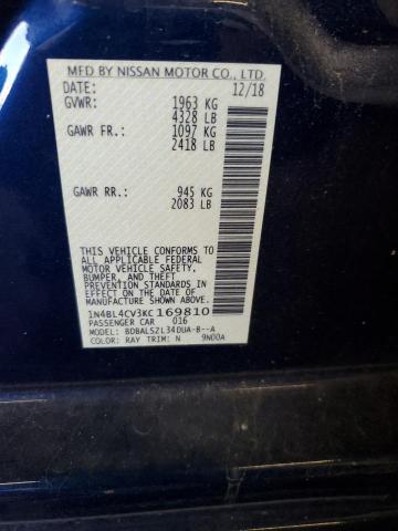 2019 NISSAN ALTIMA SR 1N4BL4CV3KC169810