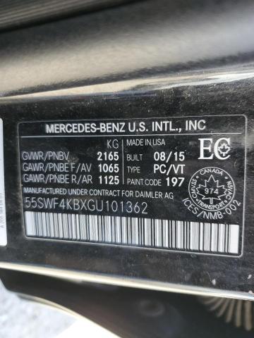 2016 MERCEDES-BENZ C 300 4MAT 55SWF4KBXGU101362