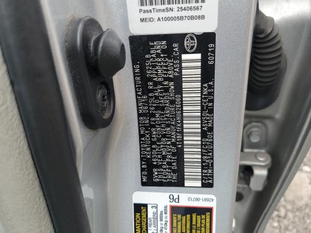 2017 TOYOTA CAMRY LE 4T1BF1FK4HU626060