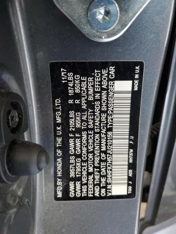 2018 HONDA CIVIC EX SHHFK7H57JU210156