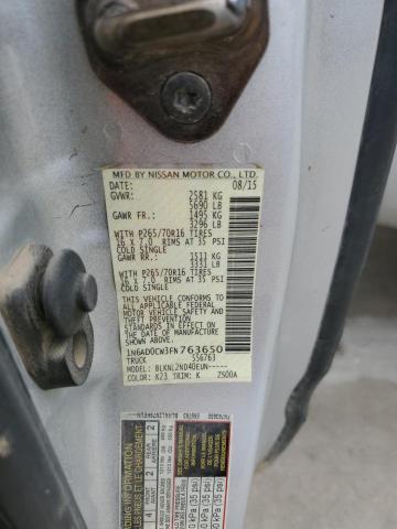 2015 NISSAN FRONTIER SV 1N6AD0CW3FN763650