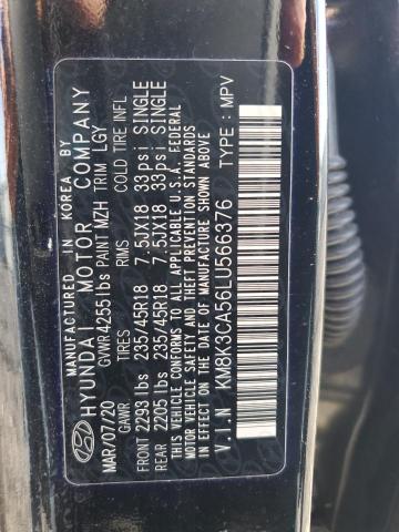 2020 HYUNDAI KONA LIMIT KM8K3CA56LU566376