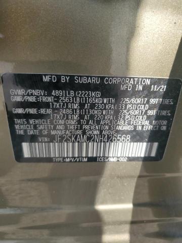 2022 SUBARU FORESTER W JF2SKAMC2NH426568
