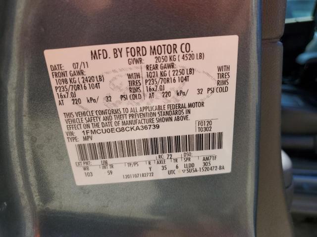 2012 FORD ESCAPE LIM - 1FMCU0EG8CKA36739