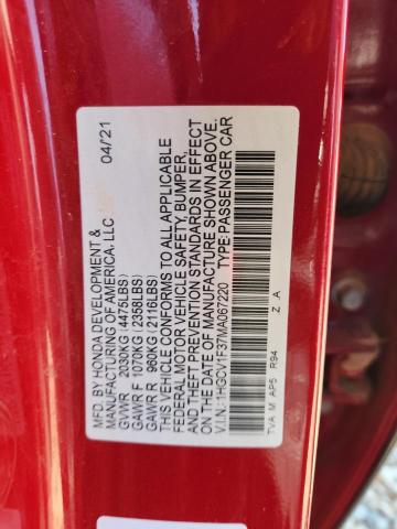 2021 HONDA ACCORD SPORT 1HGCV1F37MA067220