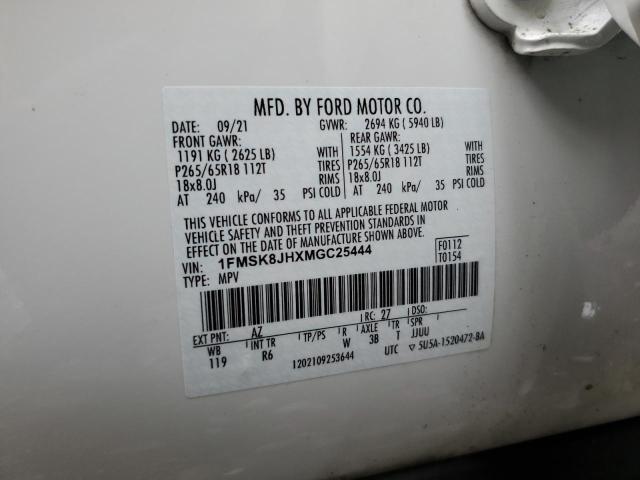 2021 FORD EXPLORER TIMBERLINE #3294414498