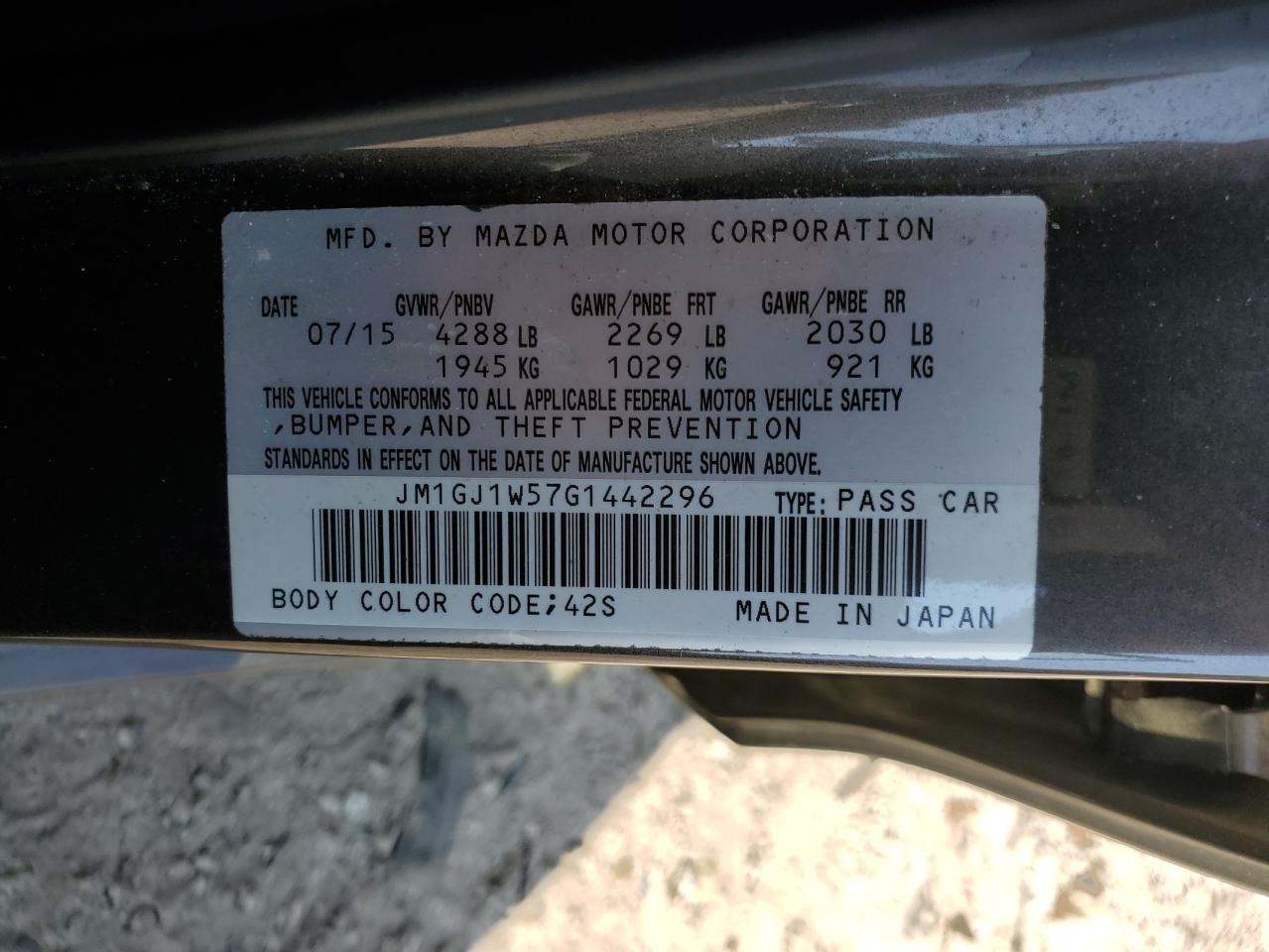 MAZDA 6 GRAND TOURING