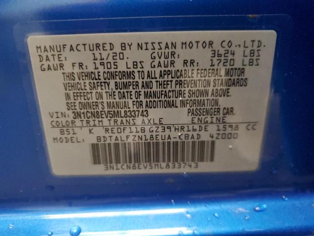 2021 NISSAN VERSA SV - 3N1CN8EV5ML833743