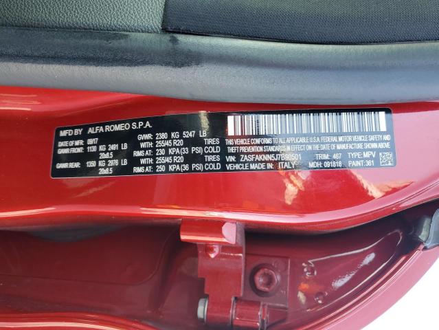 2018 ALFA ROMEO STELVIO TI ZASFAKNN5J7B90501