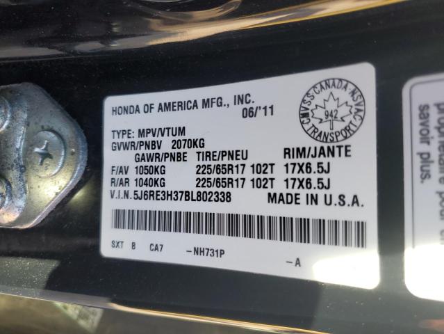 2011 HONDA CR-V LX - 5J6RE3H37BL802338