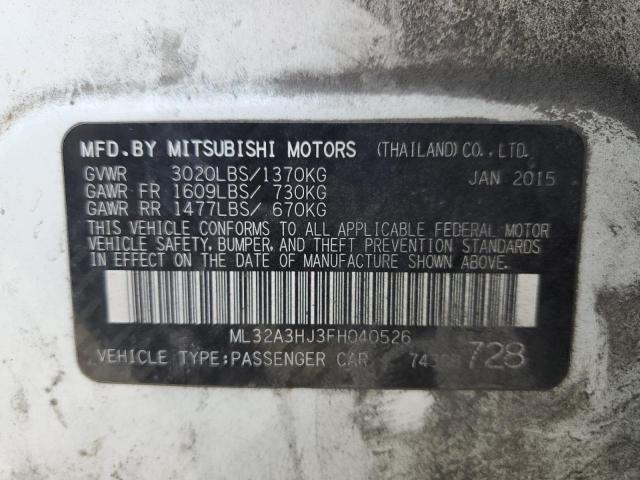 2015 MITSUBISHI MIRAGE DE ML32A3HJ3FH040526