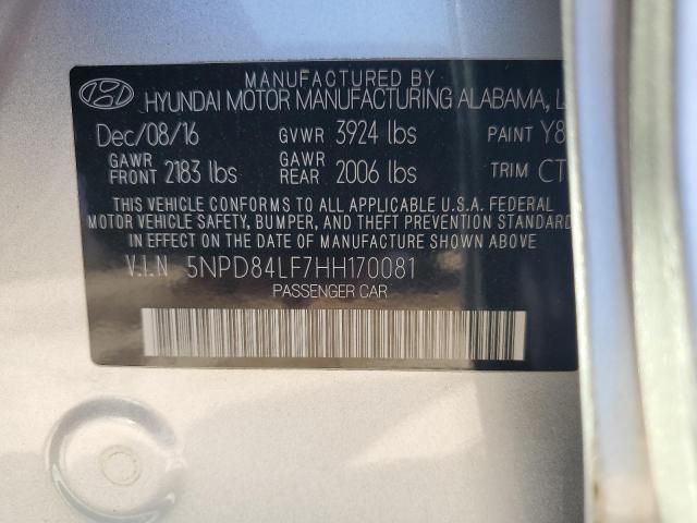 2017 HYUNDAI ELANTRA SE - 5NPD84LF7HH170081