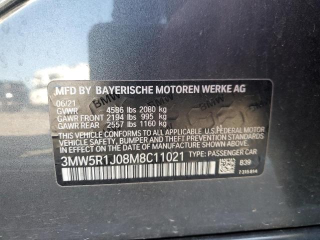 2021 BMW 330I 3MW5R1J08M8C11021