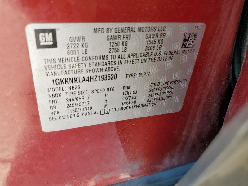 2017 GMC ACADIA SLE - 1GKKNKLA4HZ193520