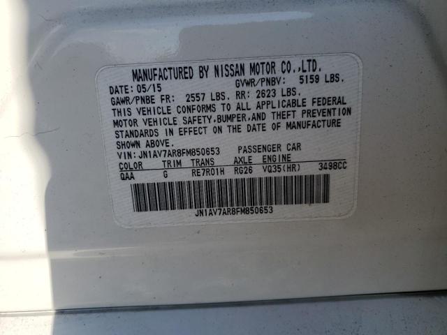 2015 INFINITI Q50 HYBRID JN1AV7AR8FM850653