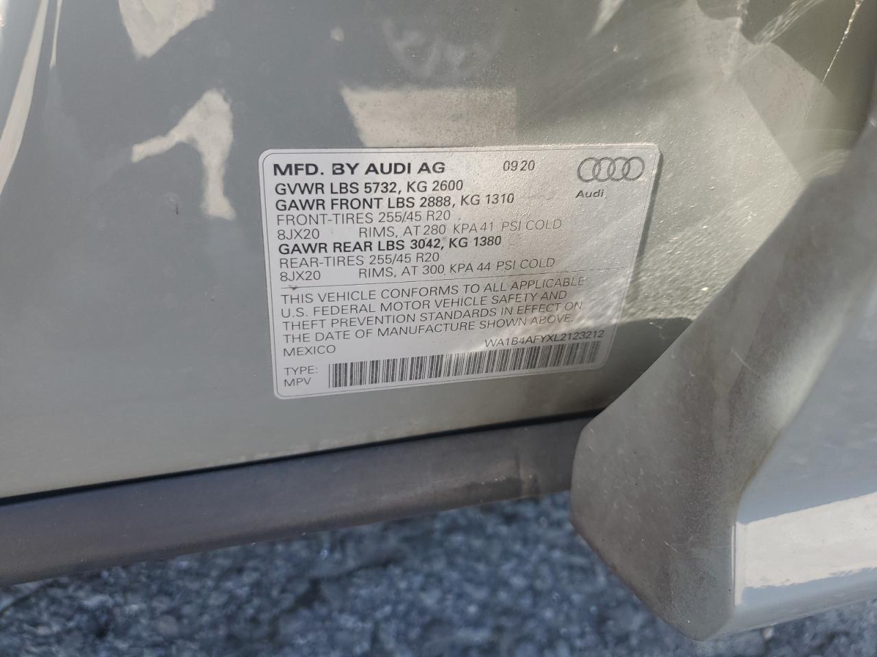 Lot #3291251969 2020 AUDI SQ5 PREMIU