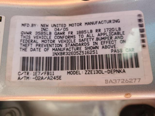 2005 TOYOTA COROLLA CE #3302632061