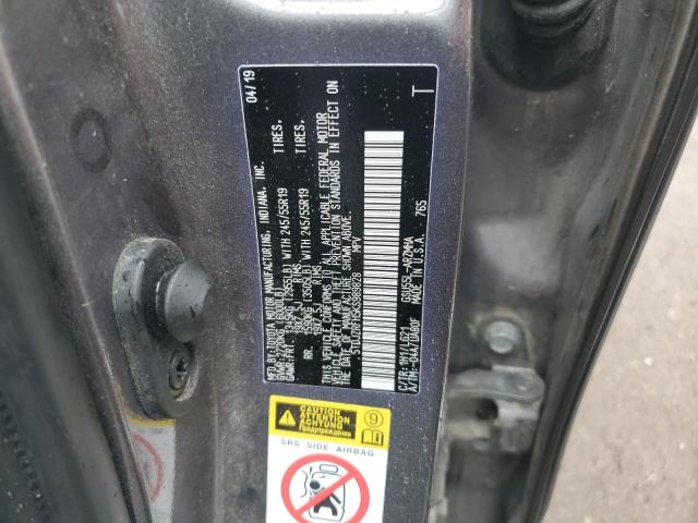 2019 TOYOTA HIGHLANDER SE 5TDJZRFH5KS989828