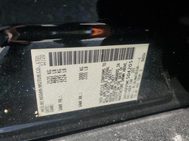 2021 NISSAN MAXIMA PLA 1N4AA6FV3MC504205