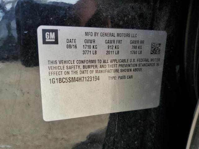 2017 CHEVROLET CRUZE LS 1G1BC5SM4H7123194