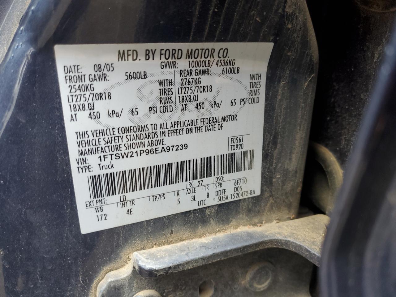 Lot #3282500882 2006 FORD F250 SUPER