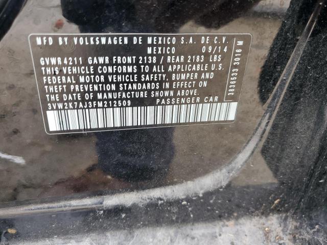 2015 VOLKSWAGEN JETTA BASE 3VW2K7AJ3FM212509