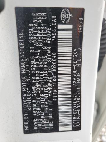 2015 TOYOTA CAMRY LE 4T1BF1FK0FU026648