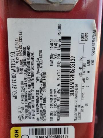 2017 LINCOLN MKZ RESERV 3LN6L5E99HR655139