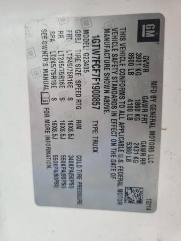 2015 GMC SAVANA G25 1GTW7FCF7F1900857