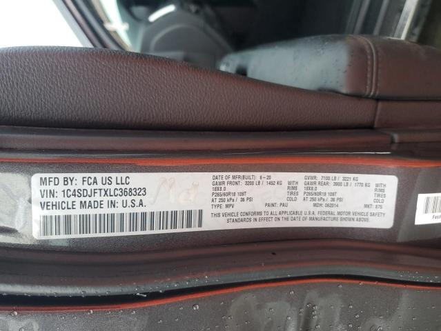2020 DODGE DURANGO SS 1C4SDJFTXLC368323
