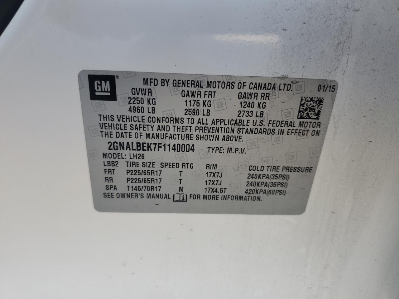 CHEVROLET EQUINOX LT