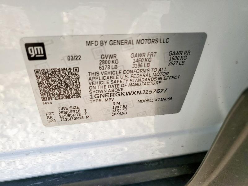 2022 CHEVROLET TRAVERSE L #3304816536