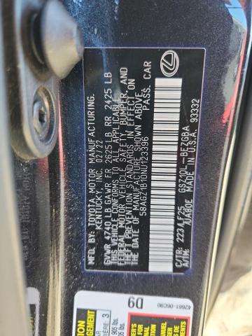 2022 LEXUS ES 350 BAS 58AGZ1B10NU123396