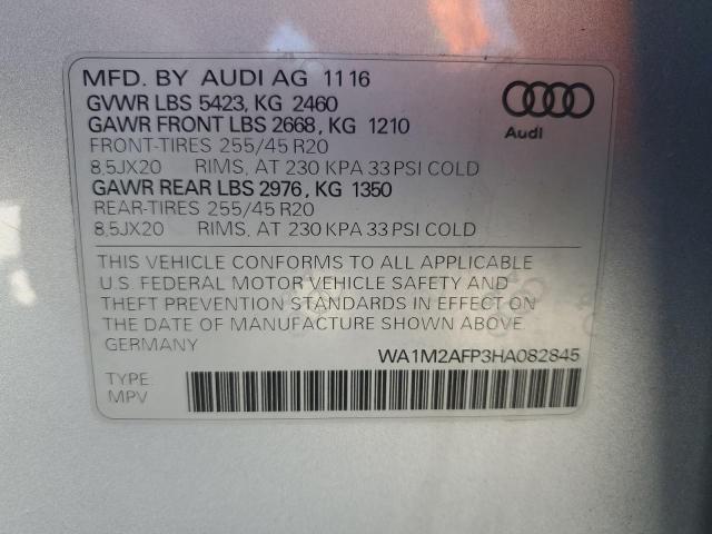 2017 AUDI Q5 PREMIUM WA1M2AFP3HA082845