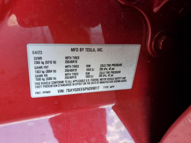 2023 TESLA MODEL Y - 7SAYGDEE6PA099817