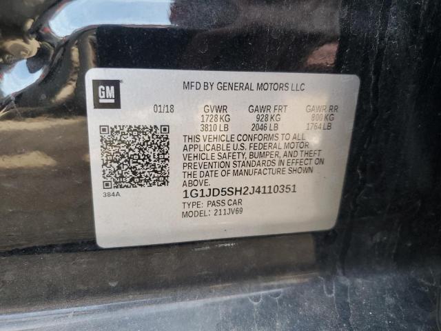 2018 CHEVROLET SONIC LT - 1G1JD5SH2J4110351