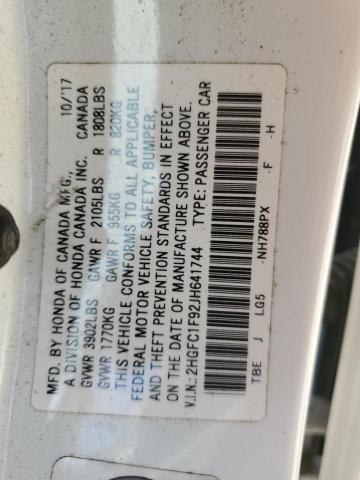 2018 HONDA CIVIC TOUR 2HGFC1F92JH641744