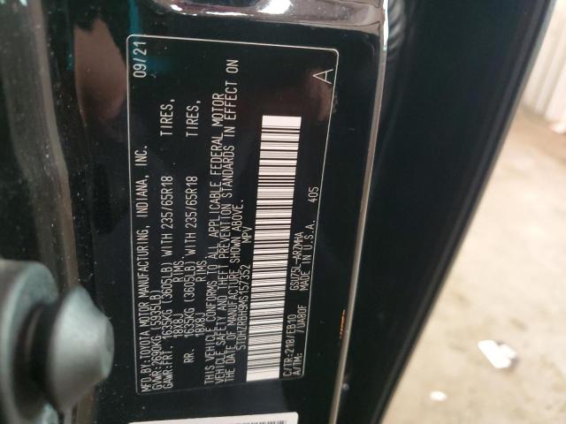 2021 TOYOTA HIGHLANDER 5TDHZRBH9MS157352