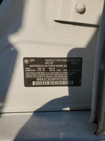 2015 BMW 320 I XDRIVE WBA3C3G58FNT53067