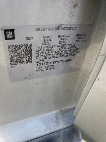 2021 CHEVROLET MALIBU LT - 1G1ZD5STXMF069970