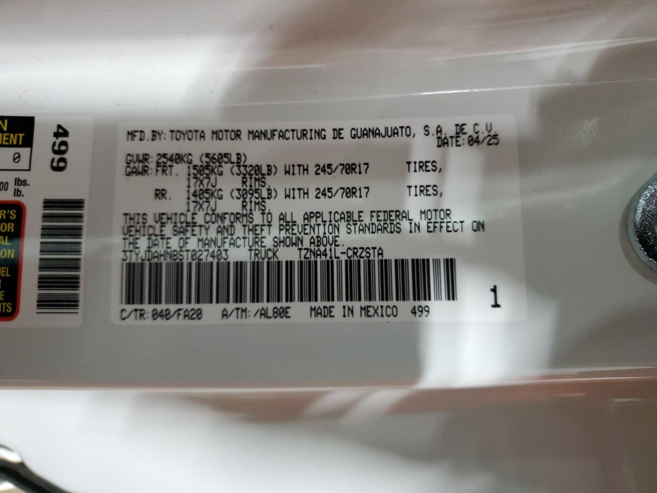 TOYOTA TACOMA XTRACAB