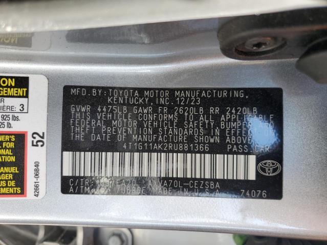 2024 TOYOTA CAMRY SE N 4T1G11AK2RU881366