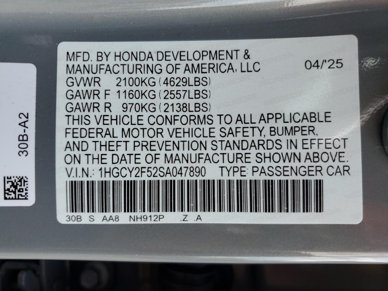 HONDA ACCORD HYBRID SPORT