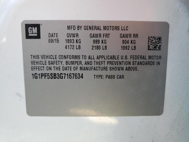 2016 CHEVROLET CRUZE LIMI - 1G1PF5SB3G7167634